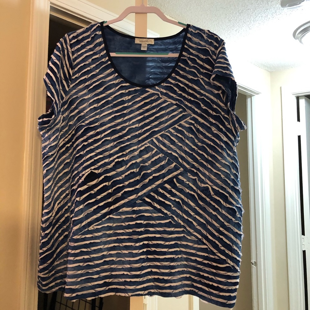 Dress barn Blue and White Shirt